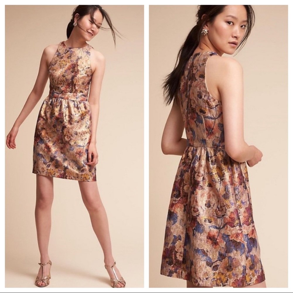 🆕NWT Anthropologie gold BHLDN Curtsy Dress